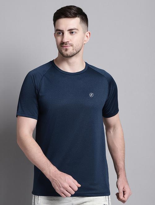 navy blue short sleeve plain t-shirt - 20757321 - Very Small Image - 1