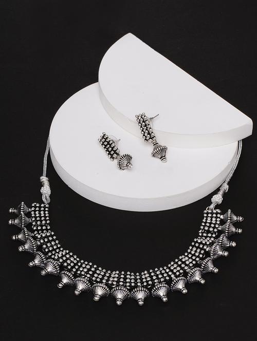 oxidised silver-plated choker jewellery se - 20766415 - Very Small Image - 1