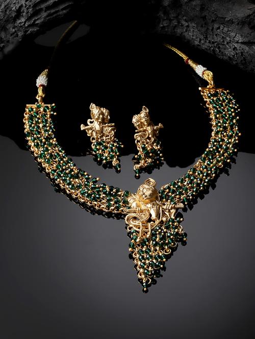 gold gold plated necklace and earring - 20766427 - Very Small Image - 1