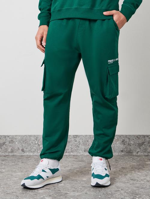green cotton cargos casual trousers - 20767195 - Very Small Image - 1