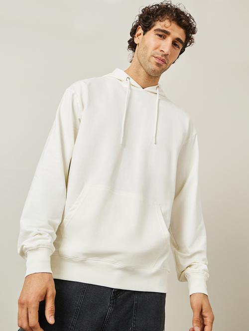 hooded neck solid sweatshirt - 20767322 - Very Small Image - 1