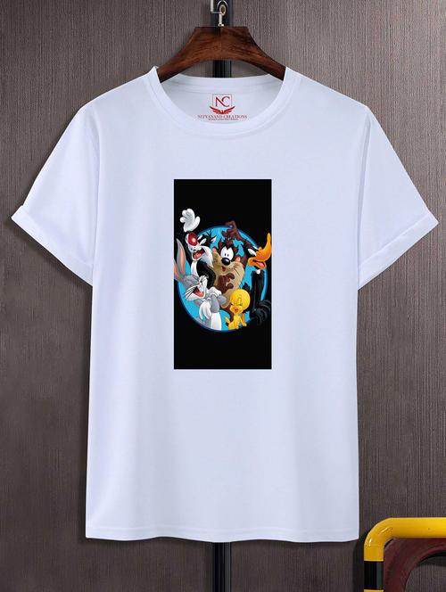 unisex graphic printed round neck tshirt - 20772006 - Very Small Image - 1