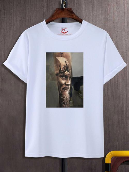 unisex white graphic printed t-shirt - 20775772 - Very Small Image - 1
