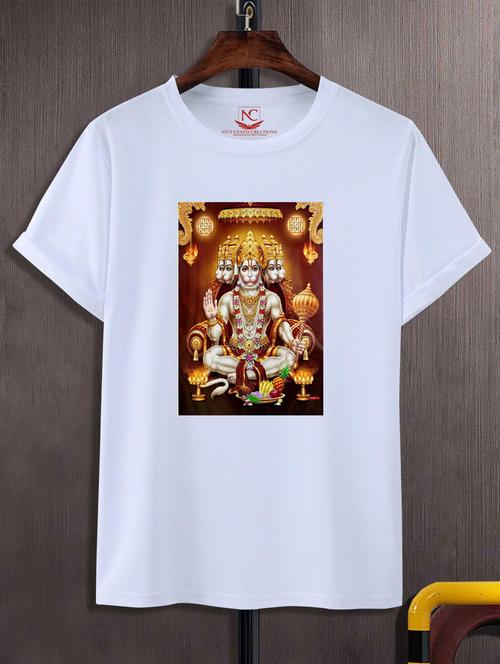 unisex white graphic printed t-shirt - 20775797 - Very Small Image - 1