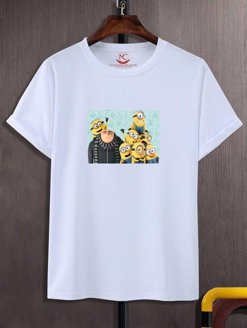 unisex white graphic printed t-shirt - 20775890 - Very Small Image - 1