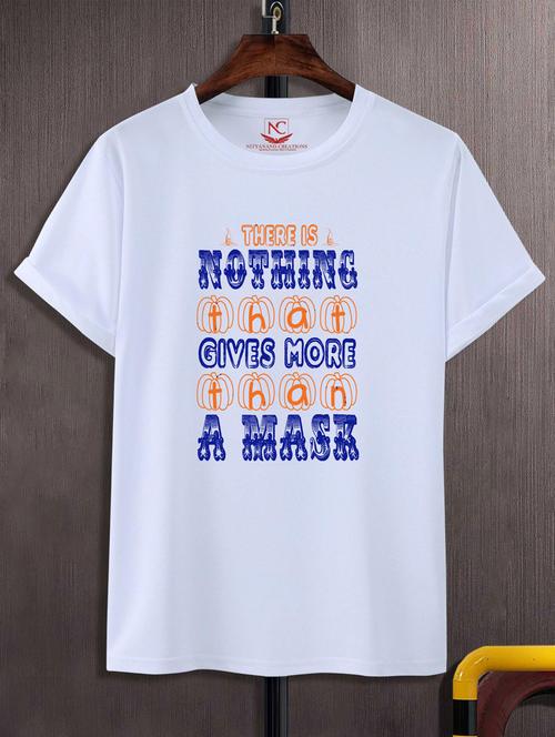 unisex white graphic printed t-shirt - 20776123 - Very Small Image - 1