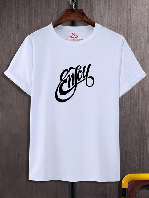 unisex white graphic printed t-shirt - 20776135 - Very Small Image - 1