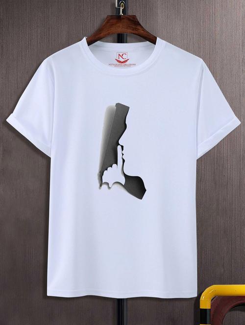 unisex white graphic printed t-shirt - 20776137 - Very Small Image - 1