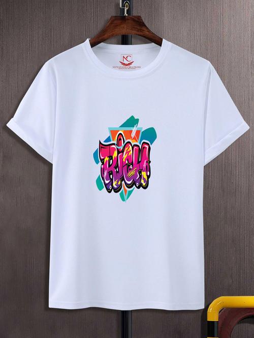 unisex white graphic printed t-shirt - 20776139 - Very Small Image - 1