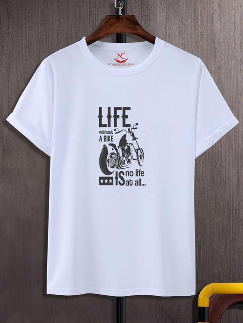 unisex white graphic printed t-shirt - 20777096 - Very Small Image - 1