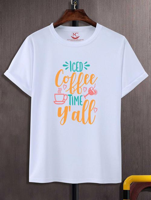 unisex white graphic printed t-shirt - 20777376 - Very Small Image - 1