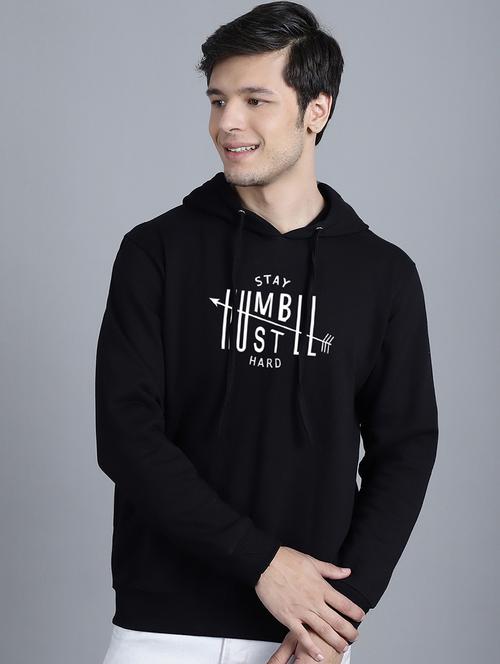 men chest print hooded neck sweatshirt - 20794876 - Very Small Image - 1