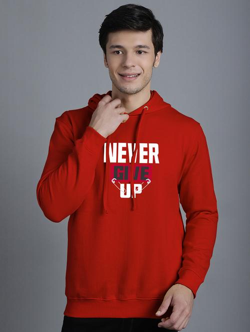 men chest print hooded neck sweatshirt - 20794913 - Very Small Image - 1