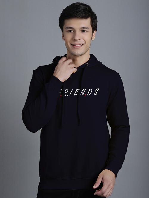 men chest print hooded sweatshirt - 20794929 - Very Small Image - 1