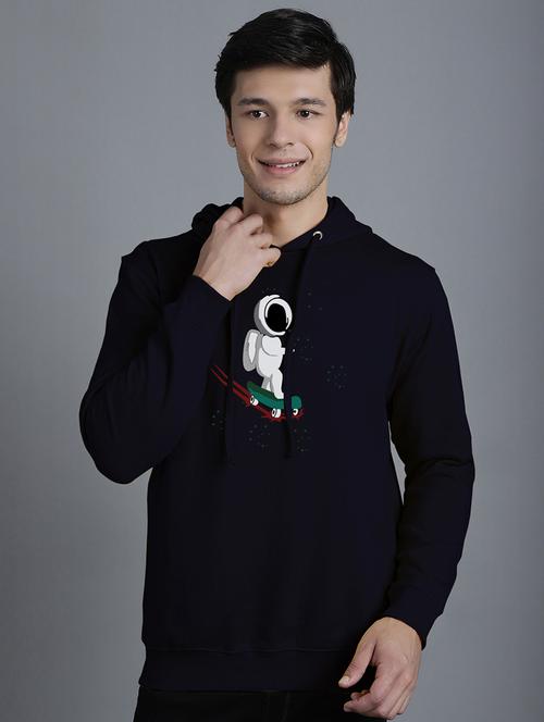 men chest print hooded neck sweatshirt - 20794950 - Very Small Image - 1