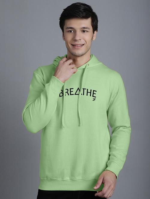 sea green fleece chest print sweatshirt - 20794968 - Very Small Image - 1