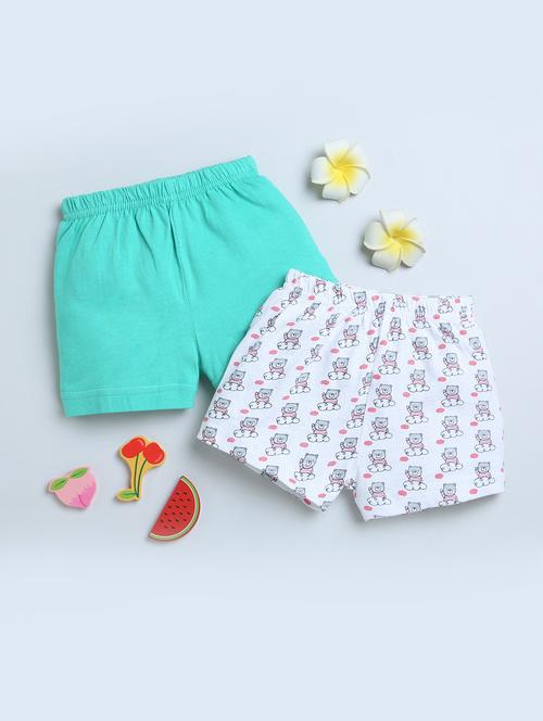 pack of 2 kids printed multi coloured shorts - 20795053 - Very Small Image - 1