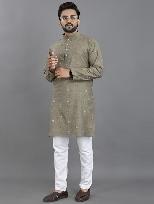 grey printed kurta - 20796802 - Very Small Image - 1