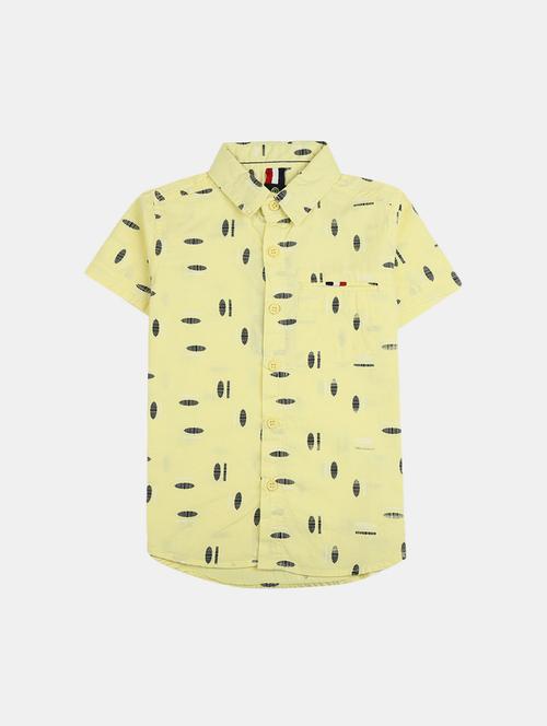 yellow printed casual shirt - 20797769 - Very Small Image - 1
