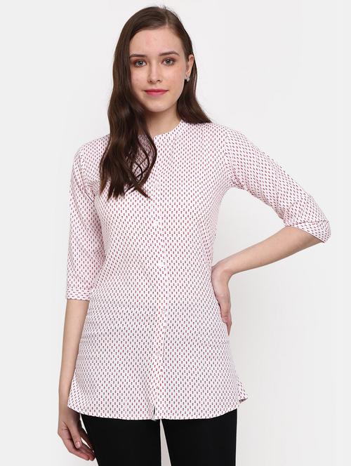 women white printed a line top - 20798080 - Very Small Image - 1