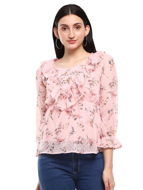 pink cotton regular top - 20798198 - Very Small Image - 1