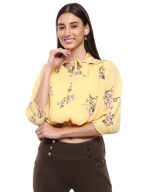 yellow cotton crop top - 20798249 - Very Small Image - 1