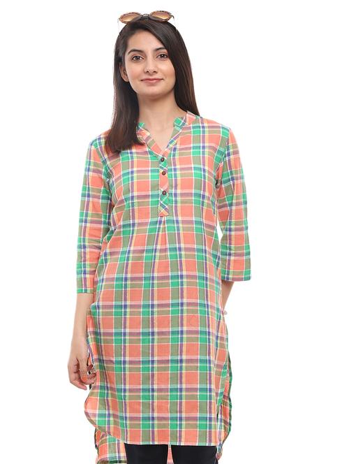 multi colored cotton regular tunic - 20798451 - Very Small Image - 1