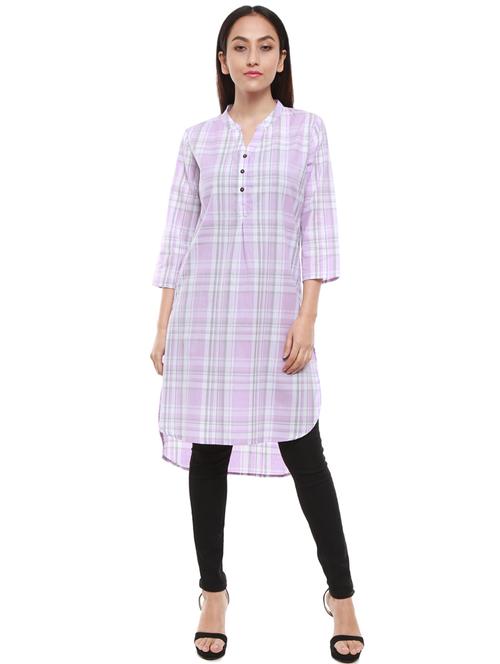 lavender cotton regular tunic - 20798475 - Very Small Image - 1