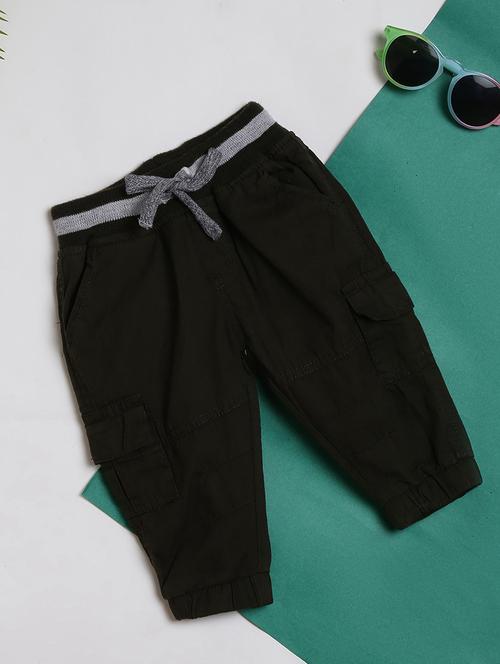 solid green cargo style joggers - 20799113 - Very Small Image - 1