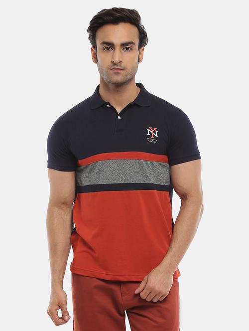 men color block short sleeve t-shirt - 20799554 - Very Small Image - 1