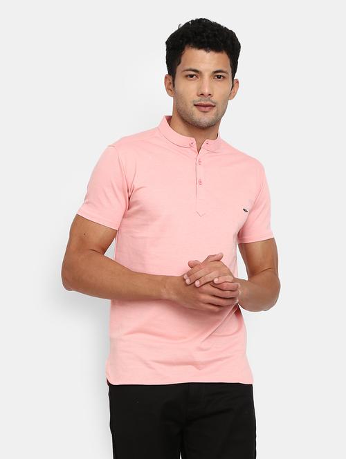 men henley neck chest print t-shirt - 20799621 - Very Small Image - 1