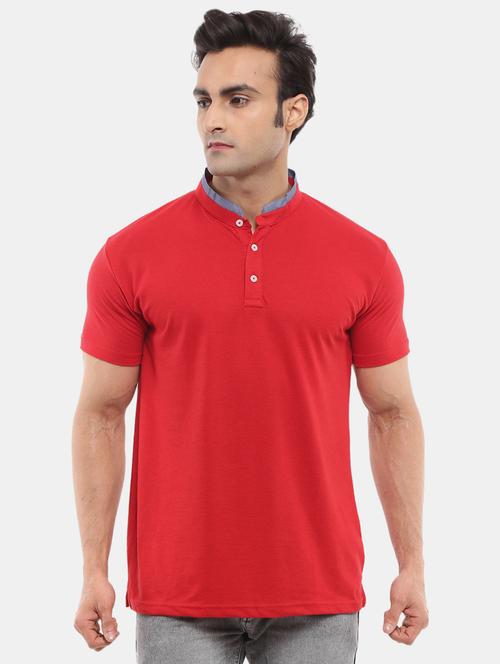 men red solid t-shirt - 20799654 - Very Small Image - 1