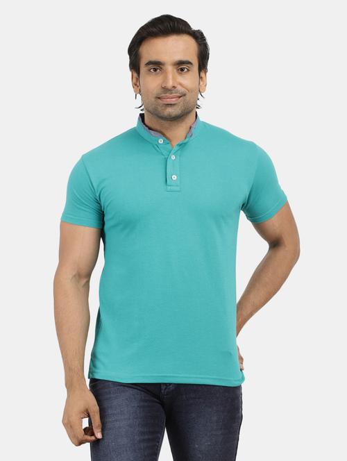men mandarin neck solid t-shirt - 20799655 - Very Small Image - 1