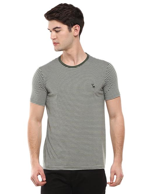 olive poly cotton tshirt - 20800229 - Very Small Image - 1