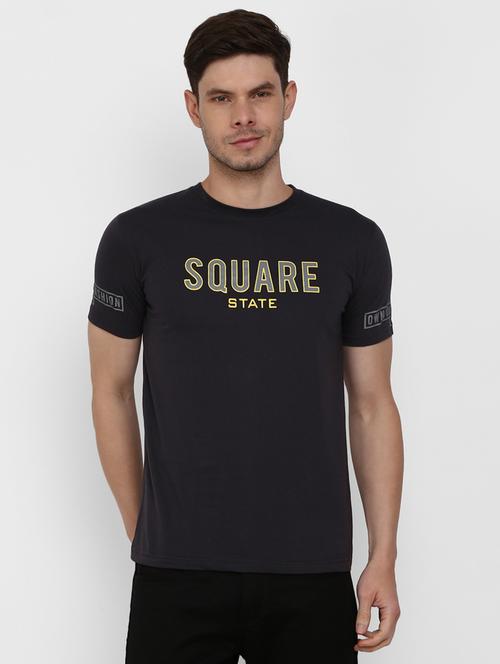 grey cotton chest print tshirt - 20800271 - Very Small Image - 1
