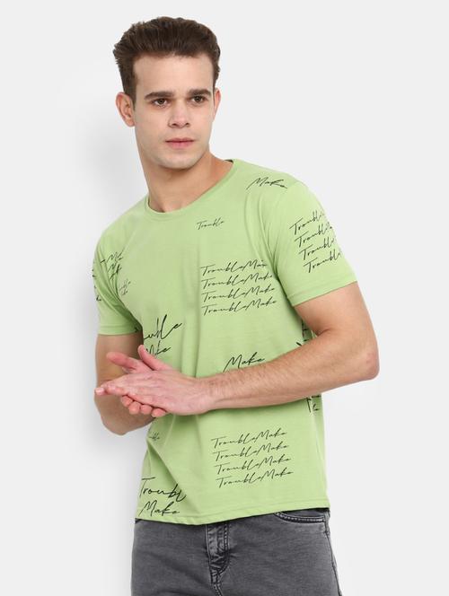 men all over print cotton short sleeve t-shirt - 20800320 - Very Small Image - 1