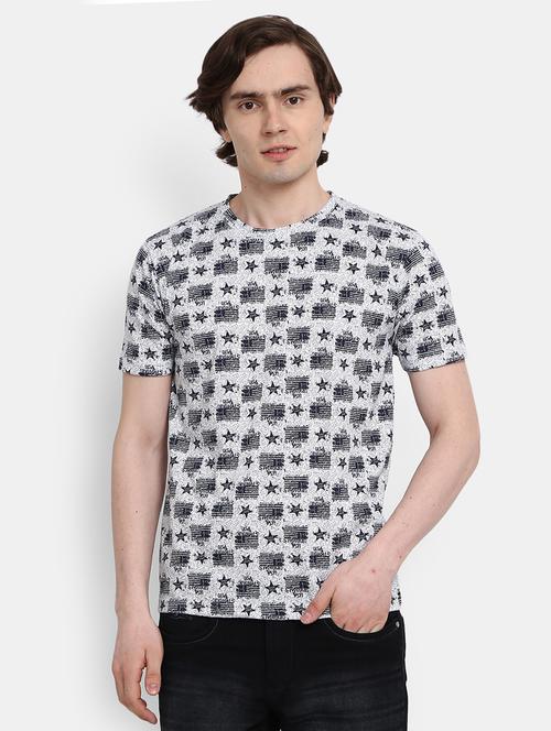 grey cotton print t-shirt - 20800373 - Very Small Image - 1