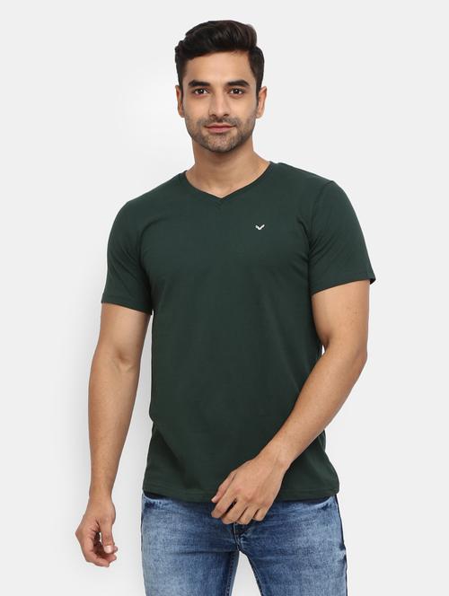 men v-neck logo printed t-shirt - 20800771 - Very Small Image - 1