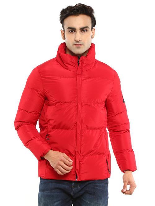 red nylon casual jacket - 20801665 - Very Small Image - 1