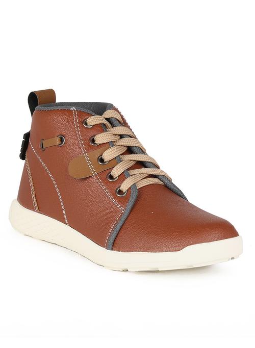 tan synthetic casual shoes - 20802936 - Very Small Image - 1