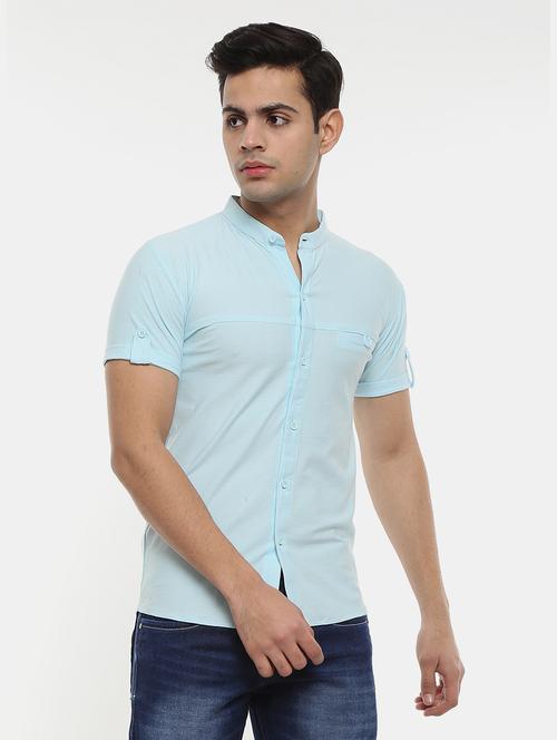 men solid cotton casual shirt - 20803984 - Very Small Image - 1