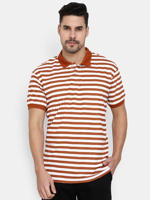 men stripes printed short sleeves t-shirt - 20804340 - Very Small Image - 1