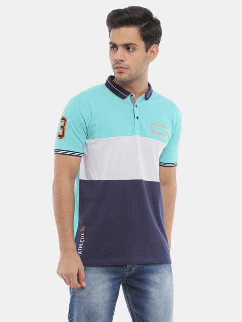 men color block polo t-shirt - 20804452 - Very Small Image - 1