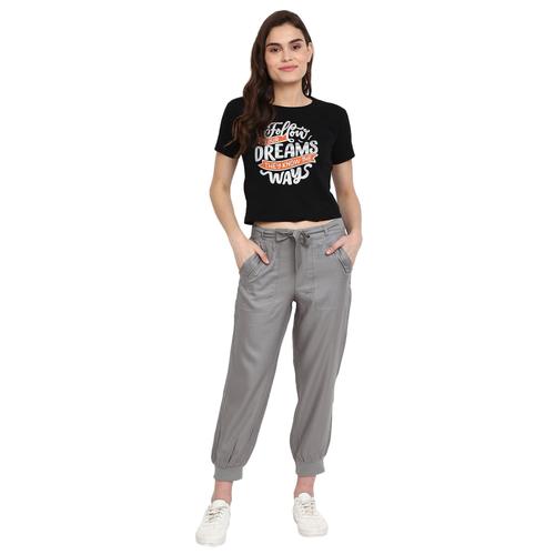 grey rayon joggers - 20805134 - Very Small Image - 1