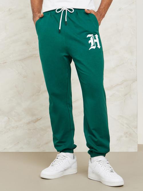 sea green placement print jogger - 20806377 - Very Small Image - 1