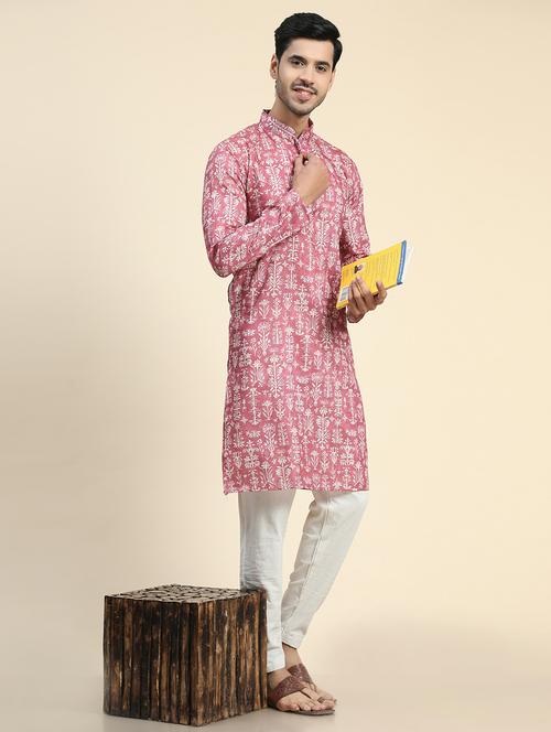 mandarin neck printed kurta - 20806779 - Very Small Image - 1