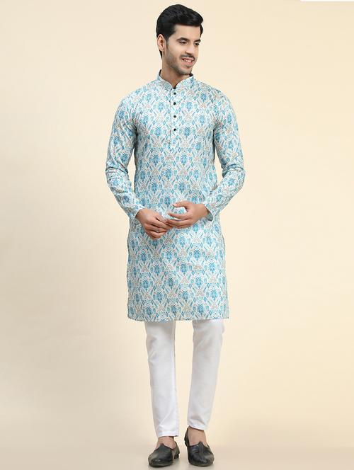 mandarin neck printed kurta - 20806781 - Very Small Image - 1