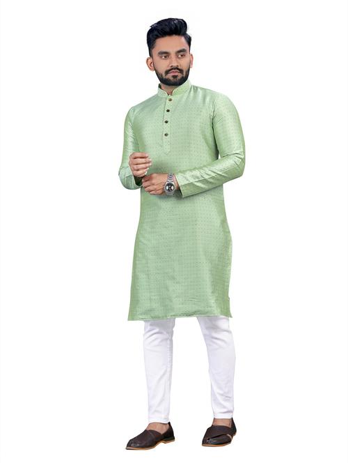 neo mint mandarin neck long kurta - 20806972 - Very Small Image - 1