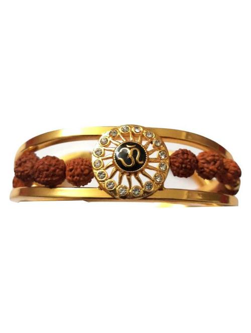 traditional gold plated rudraksha bracelet - 20808849 - Very Small Image - 1
