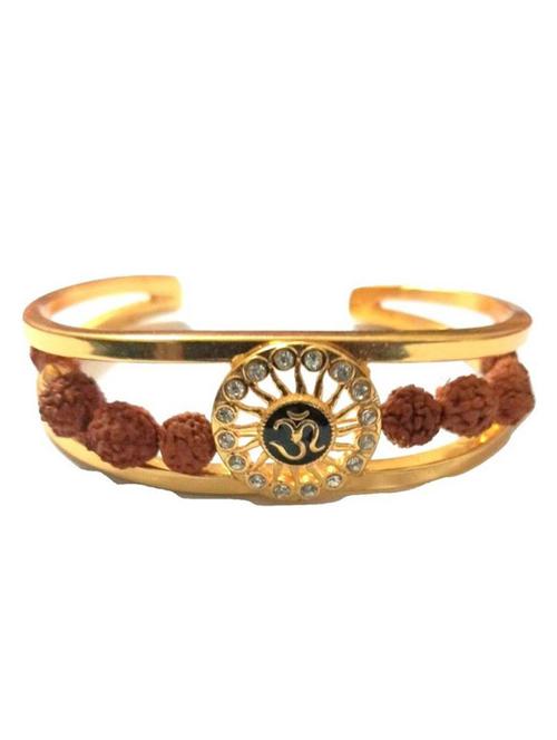 traditional gold plated rudraksha bracelet - 20808851 - Very Small Image - 1